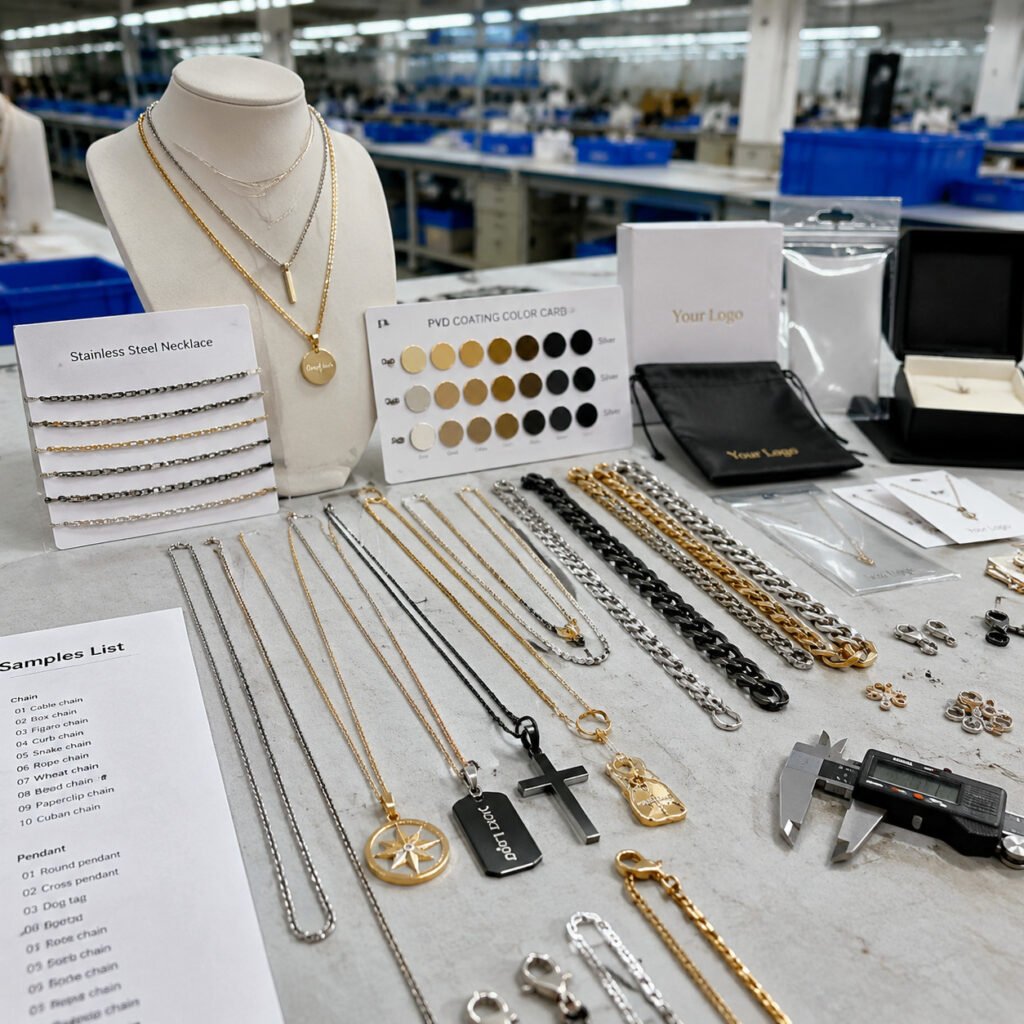 Stainless steel jewelry product sample