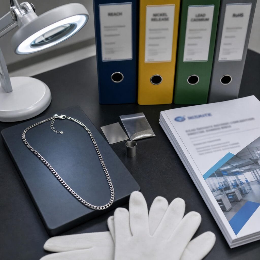 Stainless steel jewelry product sample