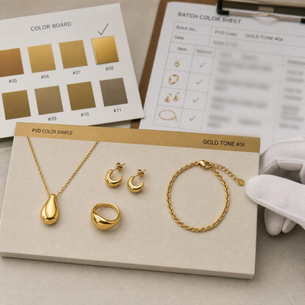Stainless steel jewelry product sample