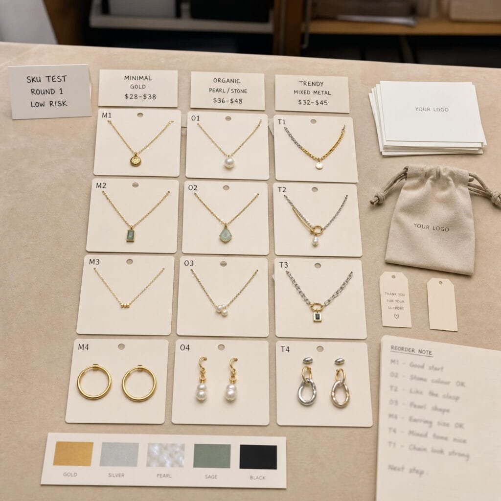 Stainless steel jewelry product sample
