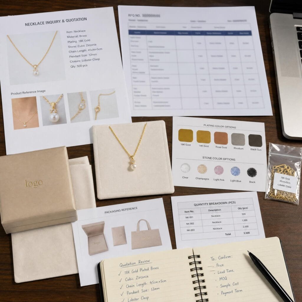Stainless steel jewelry product sample