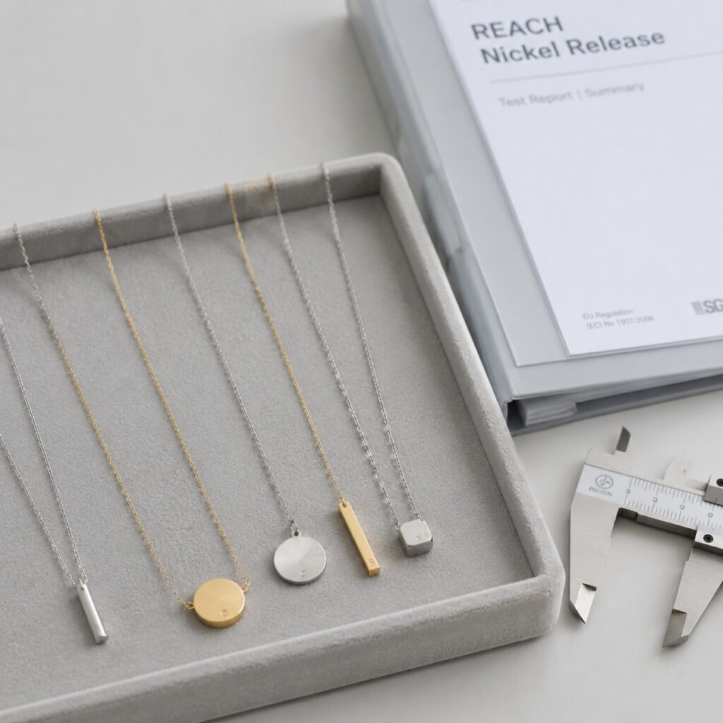 Stainless steel jewelry product sample
