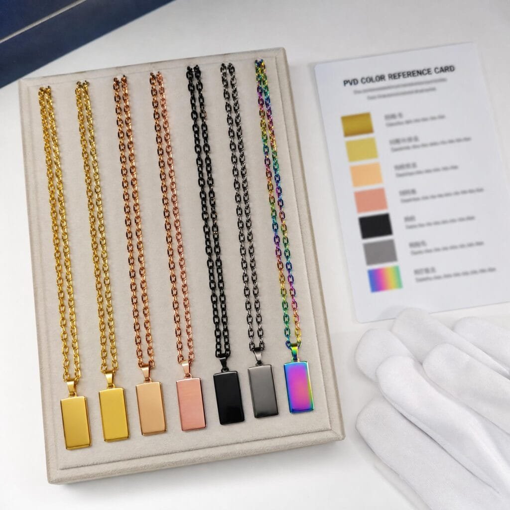 Stainless steel jewelry product sample