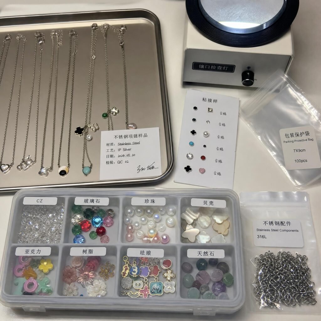 Stainless steel jewelry product sample