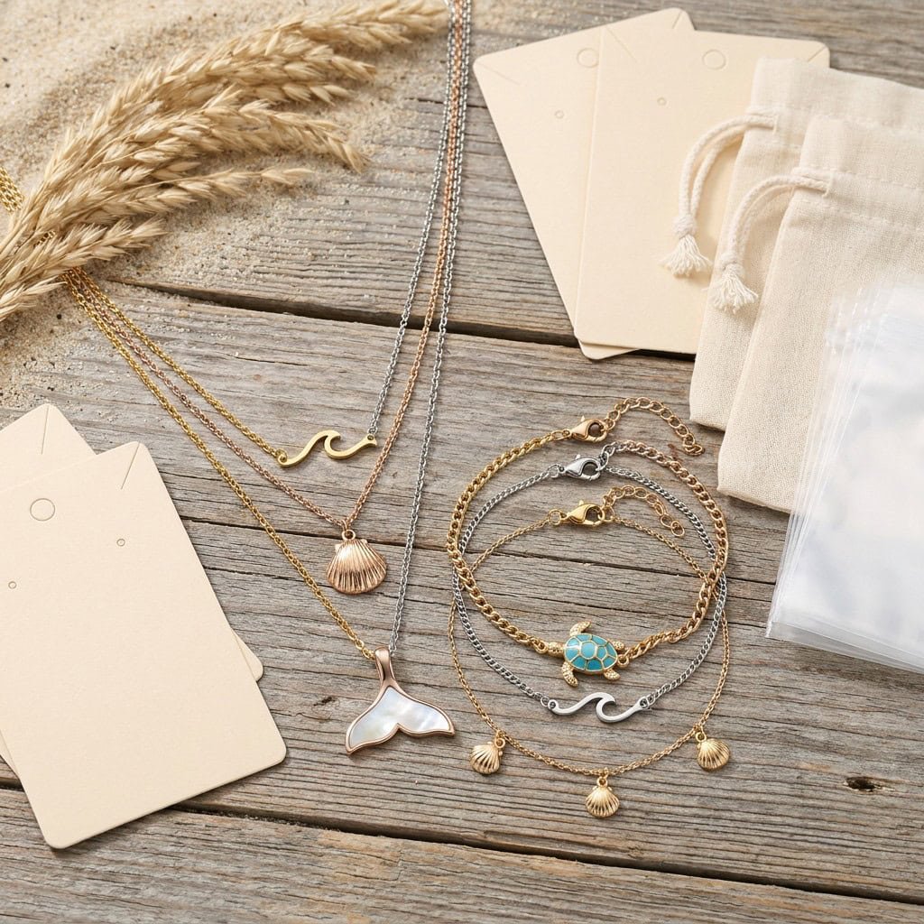 coastal lifestyle jewelry product display