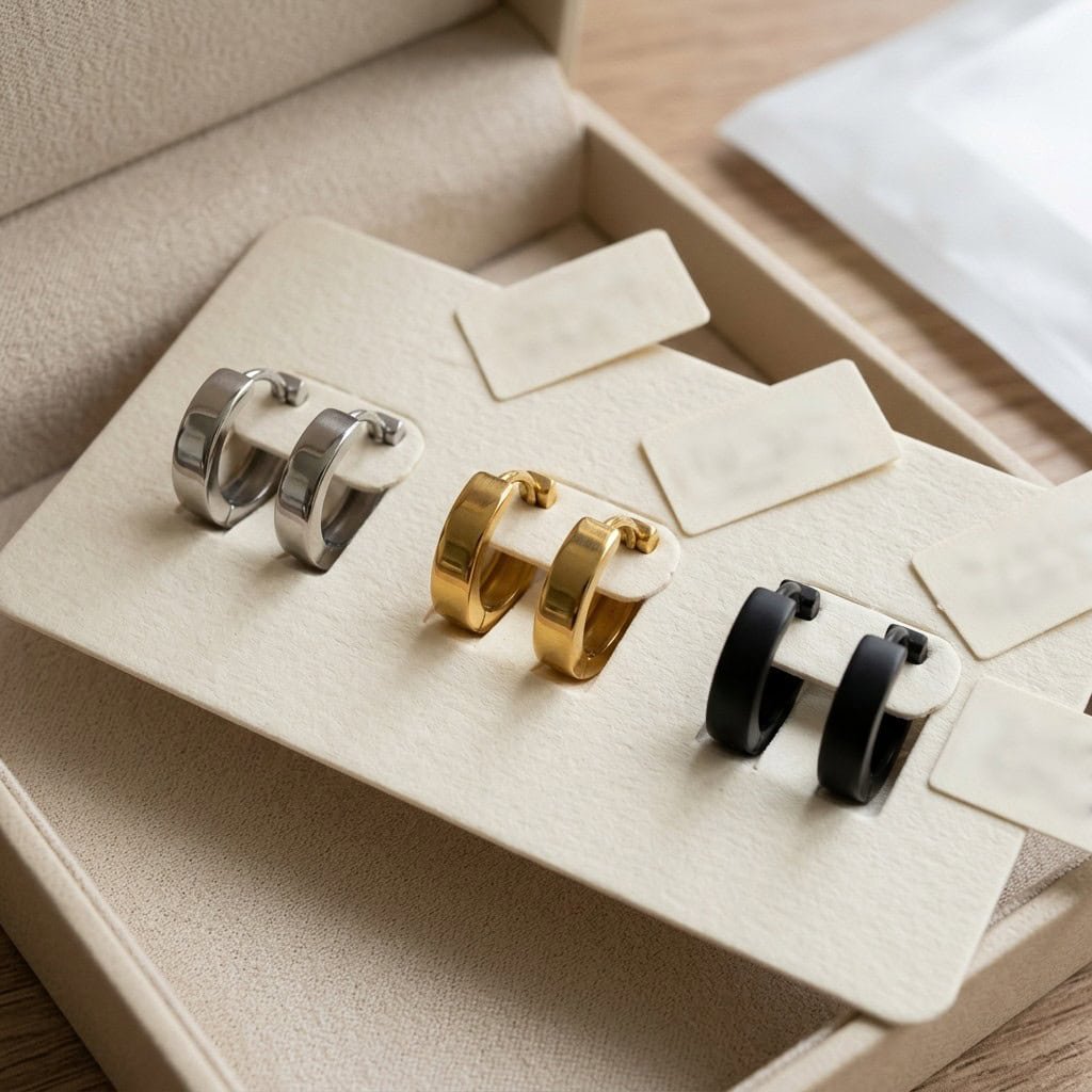earring pair color matching packaging table