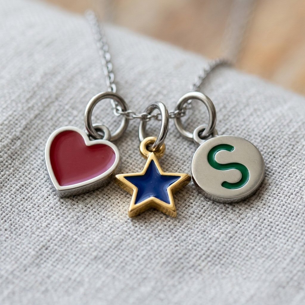 enamel color charms product display