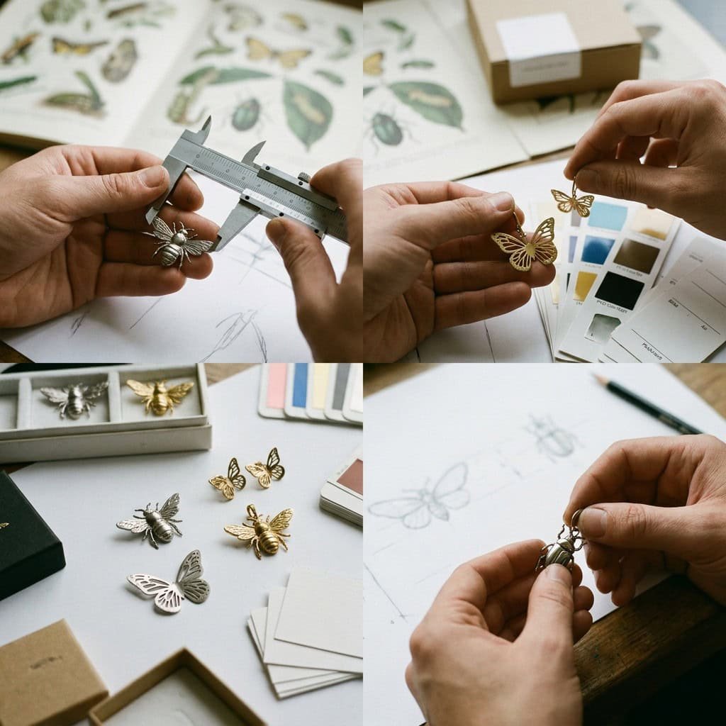 insect artwork to approved sample factory table