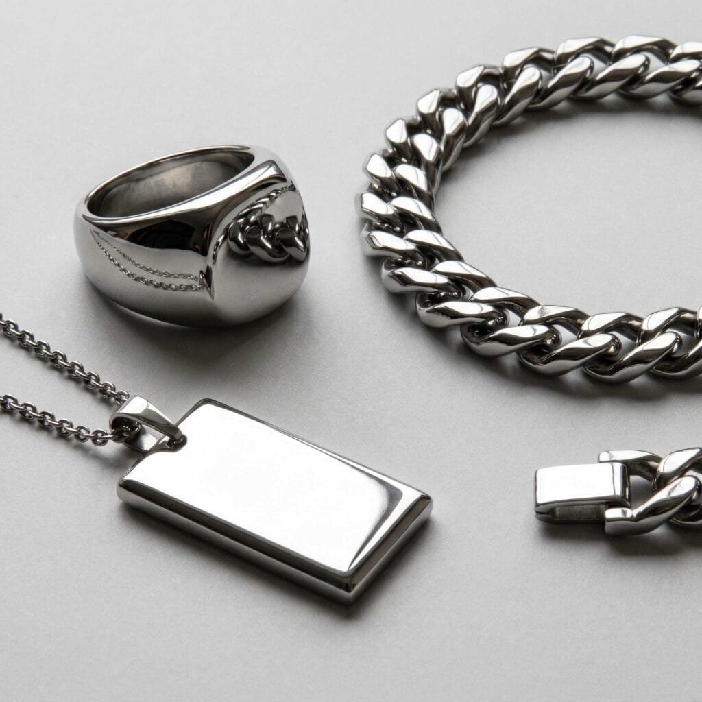 men High Polish Steel