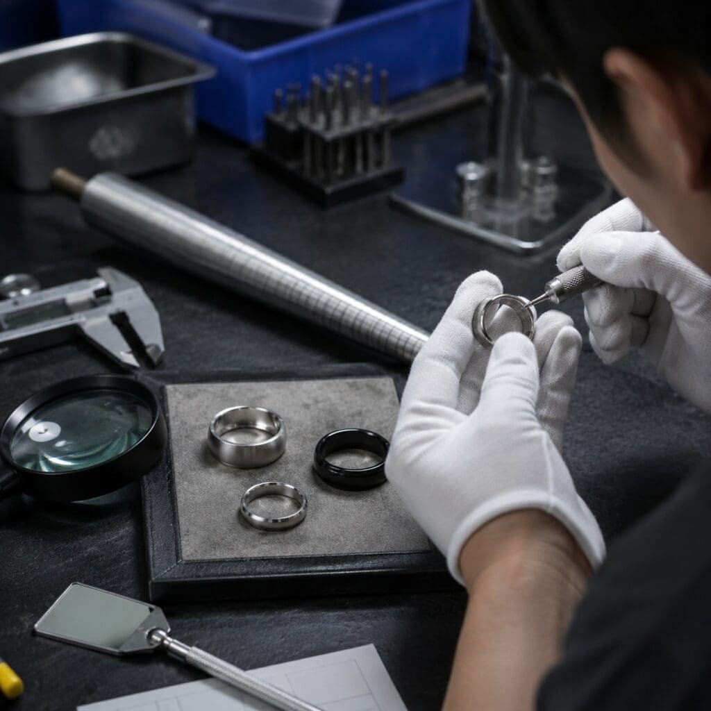 men Ring Fit And Edge Checks
