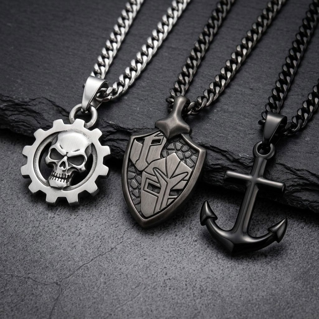 mens statement pendants product display