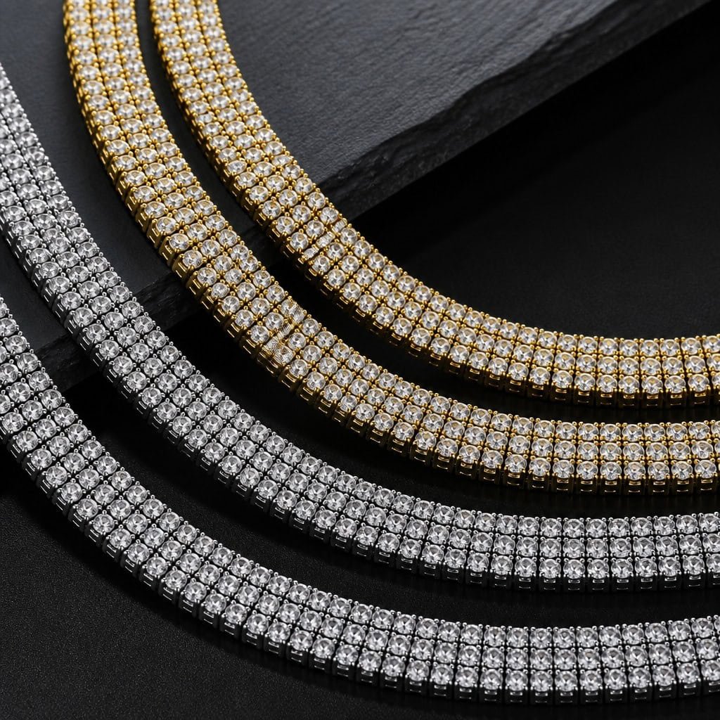 multi row statement tennis chain display