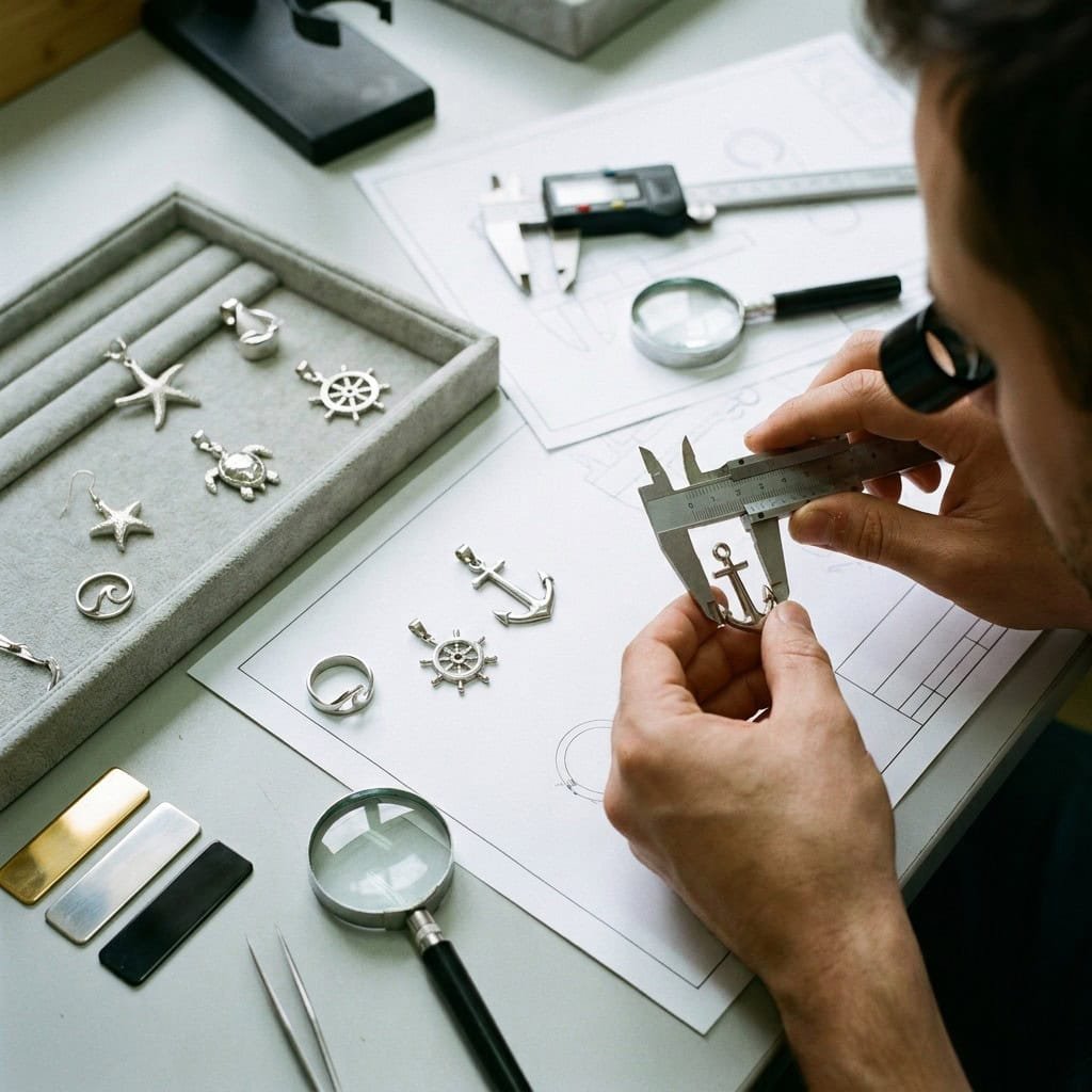 nautical jewelry detail dfm review factory table