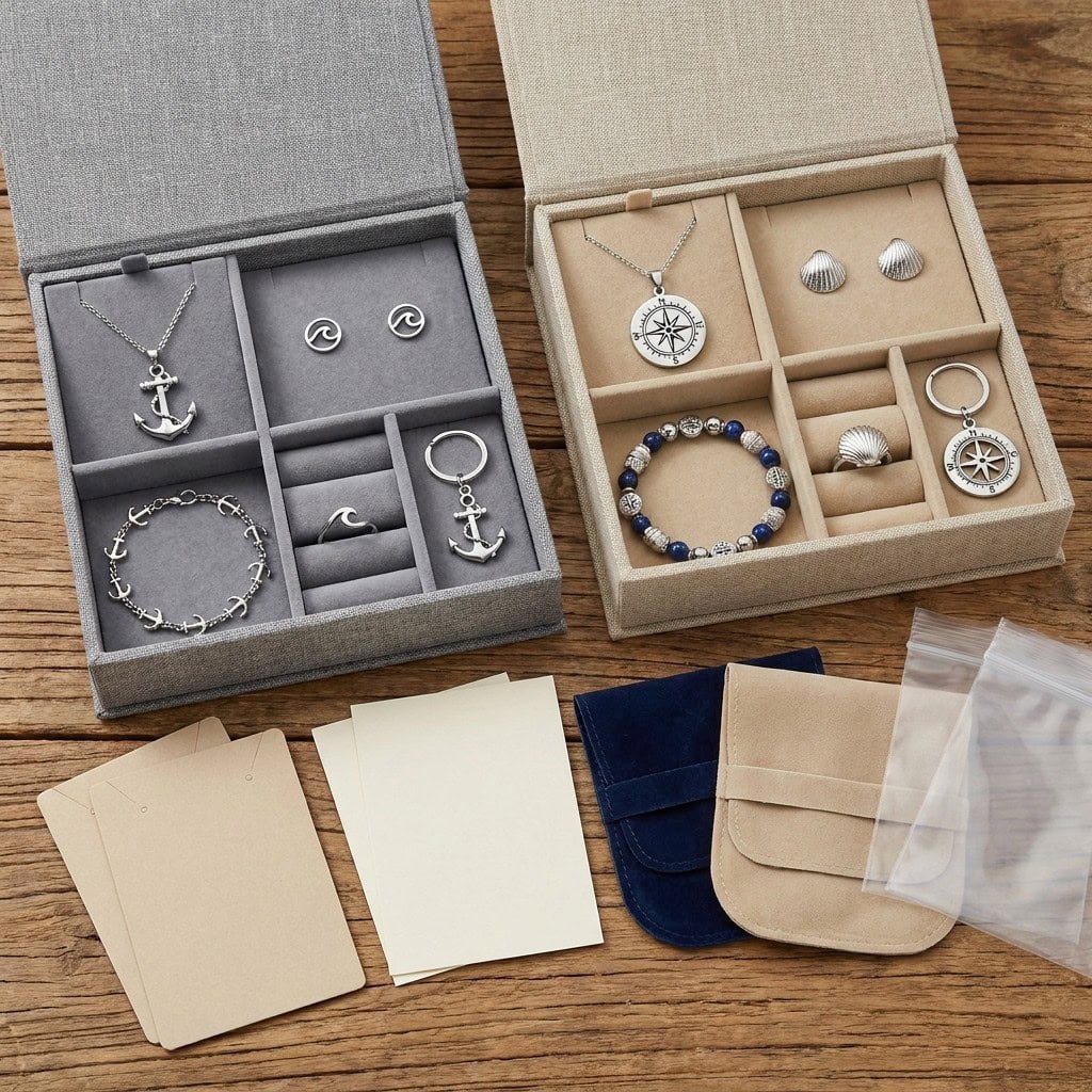 nautical jewelry gift set packaging display