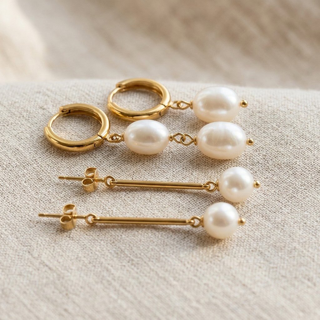 pearl drop earring pairs