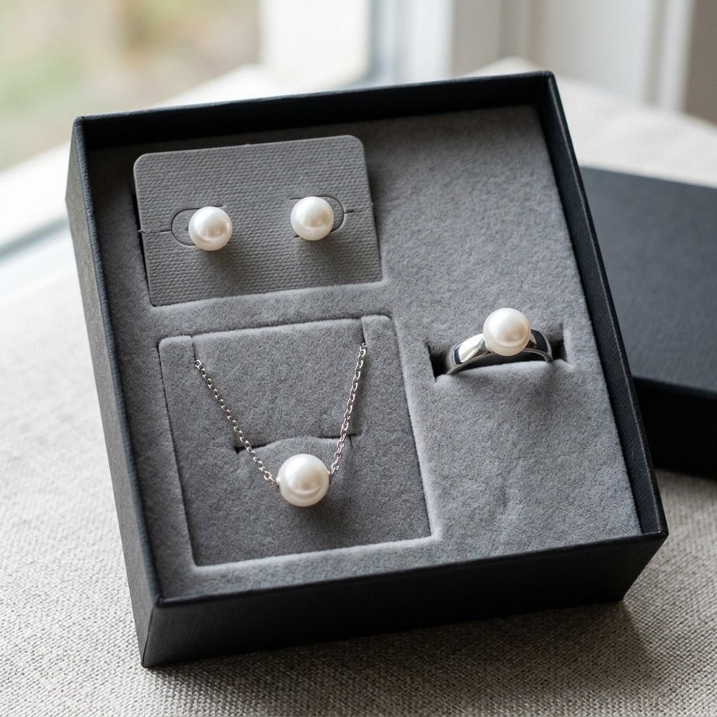 pearl jewelry fixation packaging display