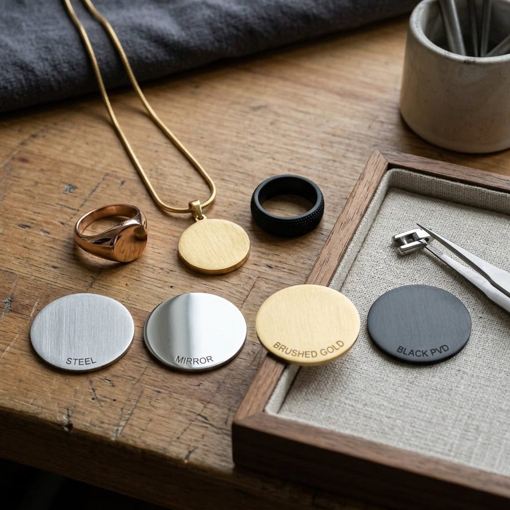 pvd surface direction jewelry color table