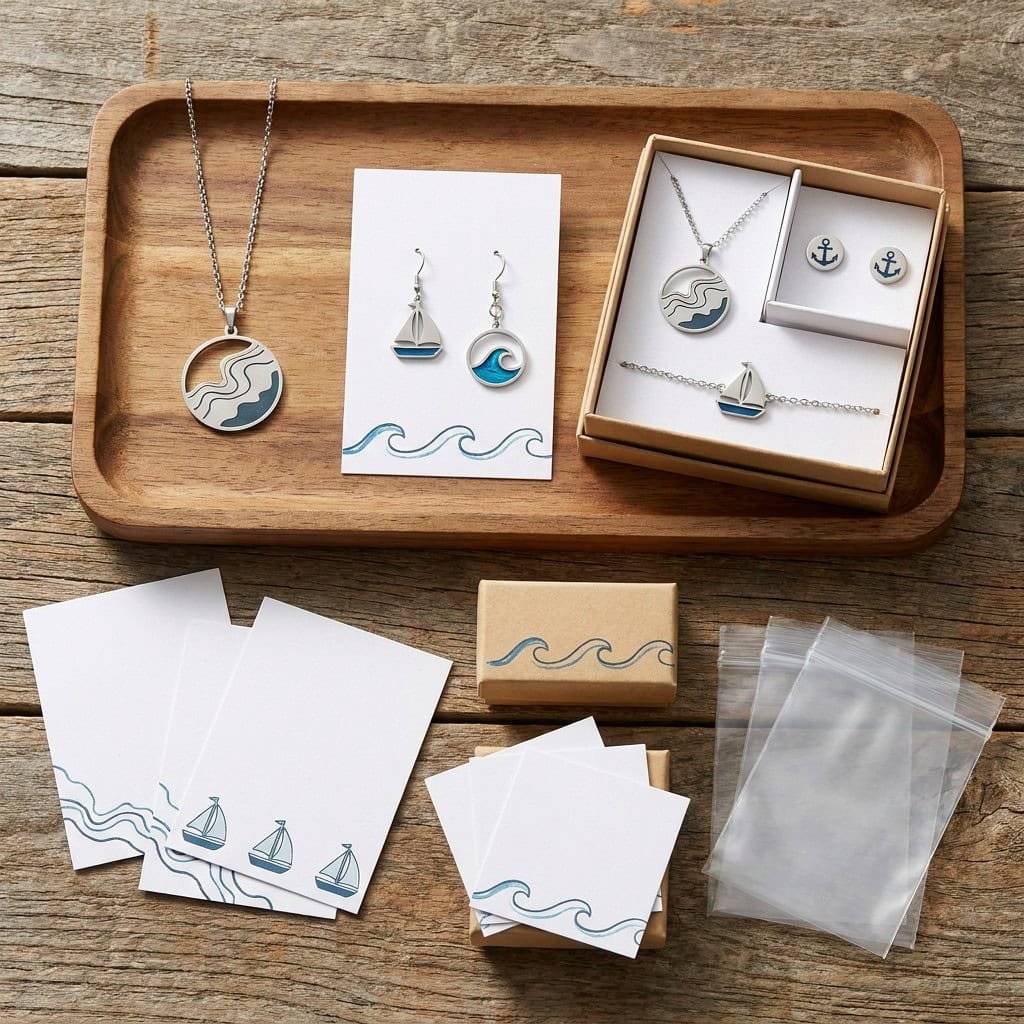resort gift nautical jewelry packaging display
