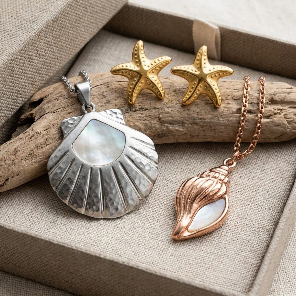 shell starfish nautical jewelry product display