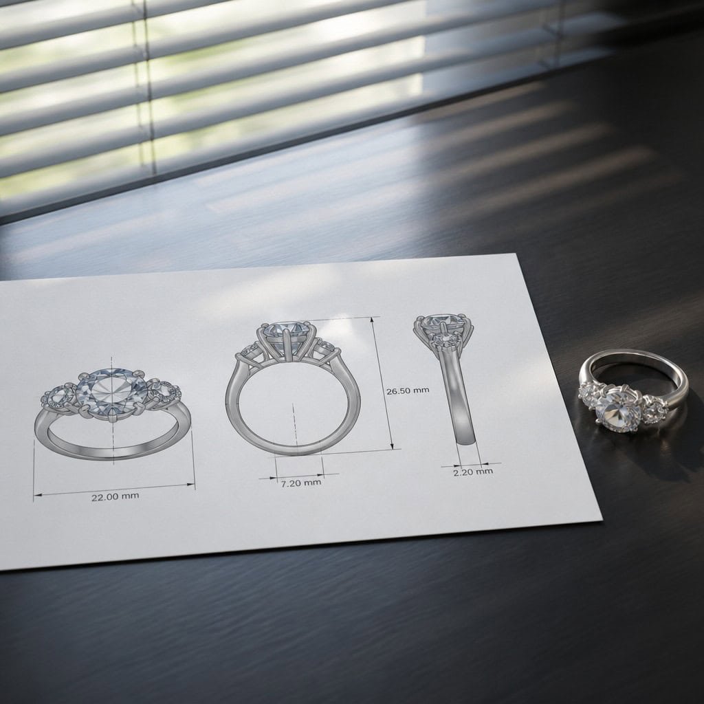 Stainless steel jewelry product photography