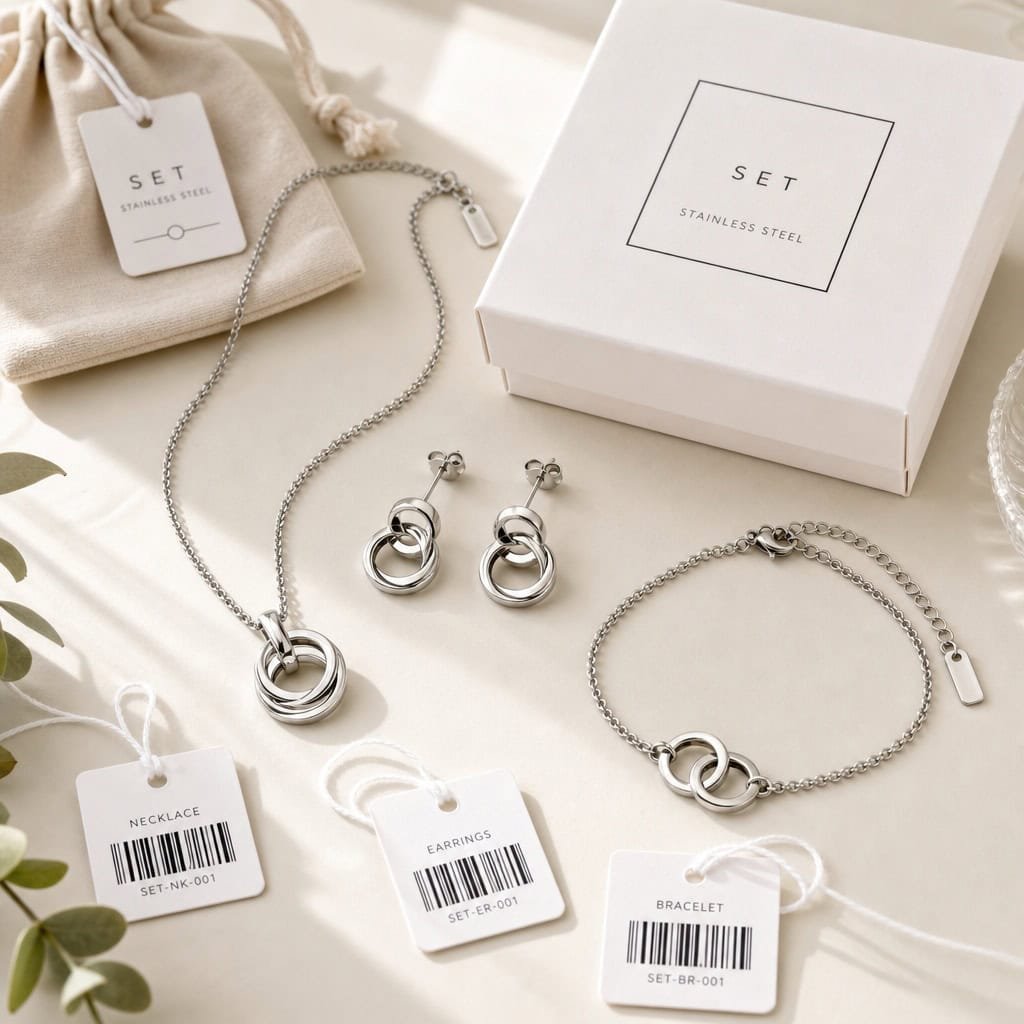 Stainless steel jewelry set assortment
