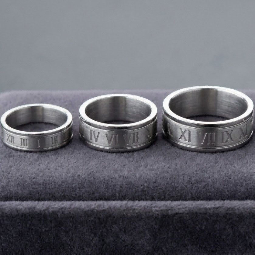 Numeral Band Rings