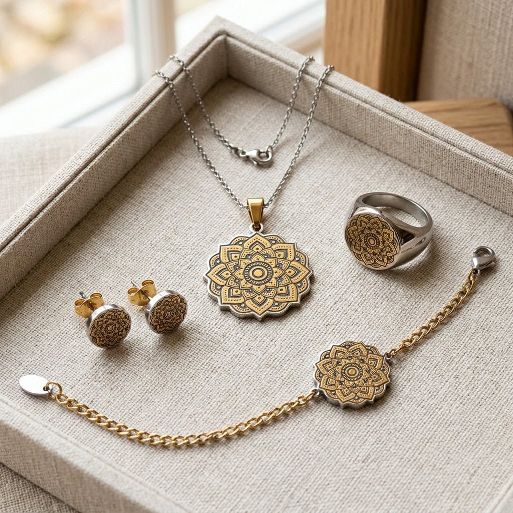 coordinated mandala jewelry set unified collection