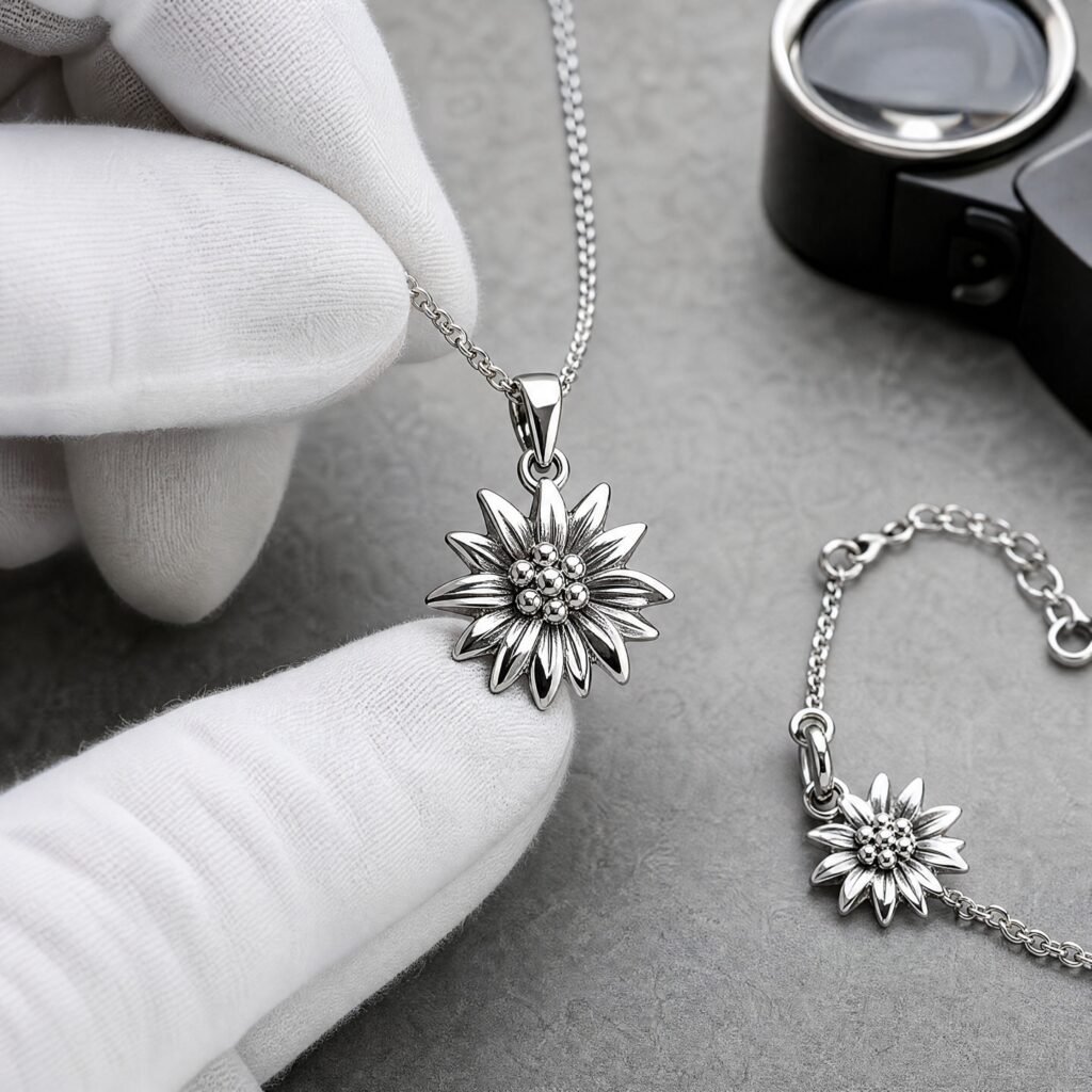 Edelweiss necklace connection and orientation inspection