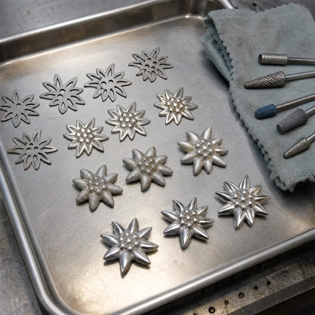 Edelweiss jewelry manufacturing route sample comparison