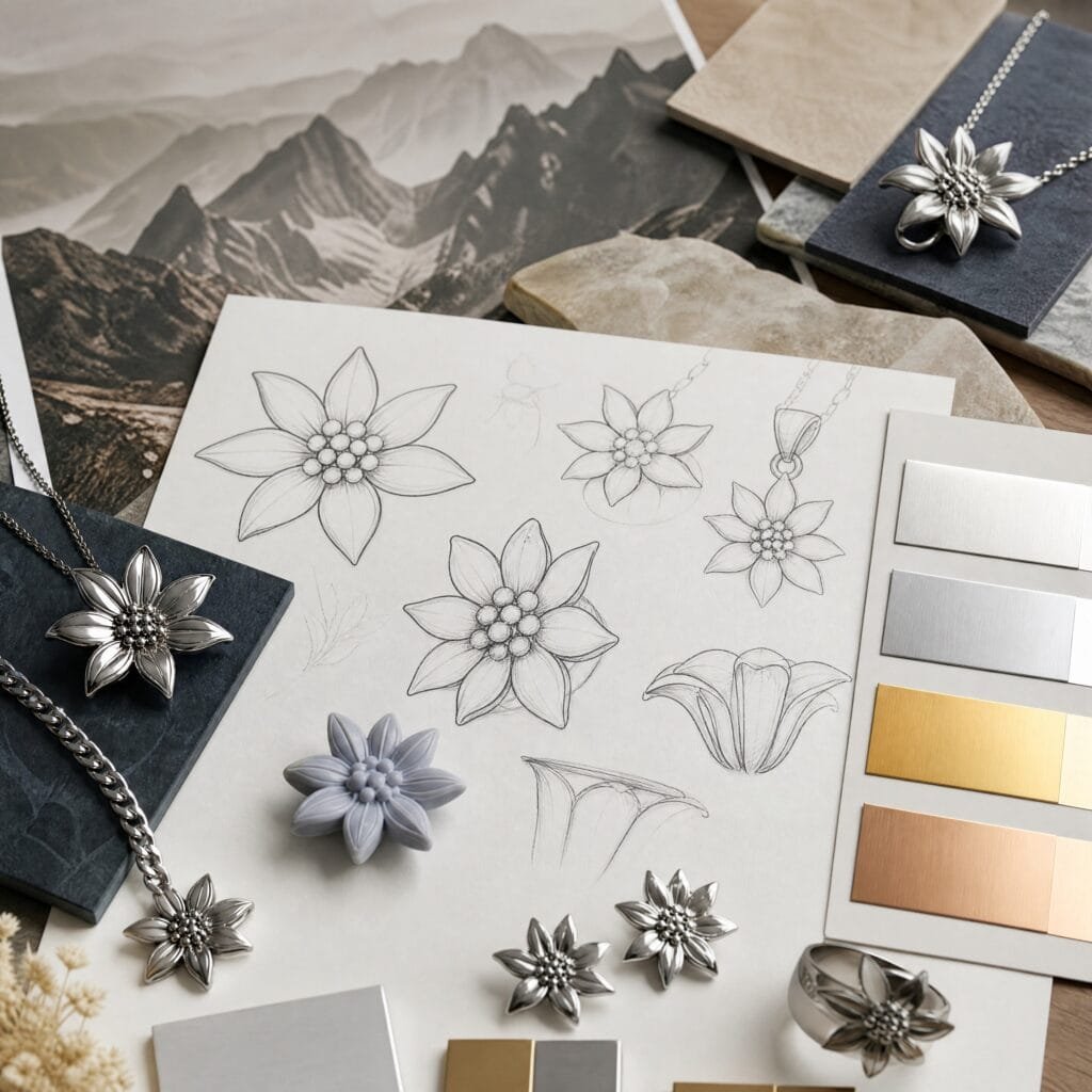Edelweiss jewelry motif design and finish review