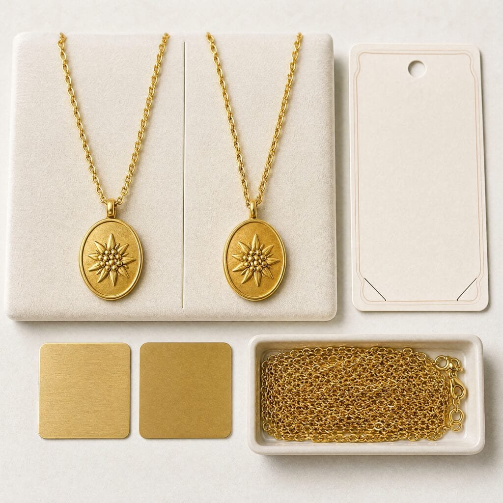 Edelweiss necklace reorder sample comparison