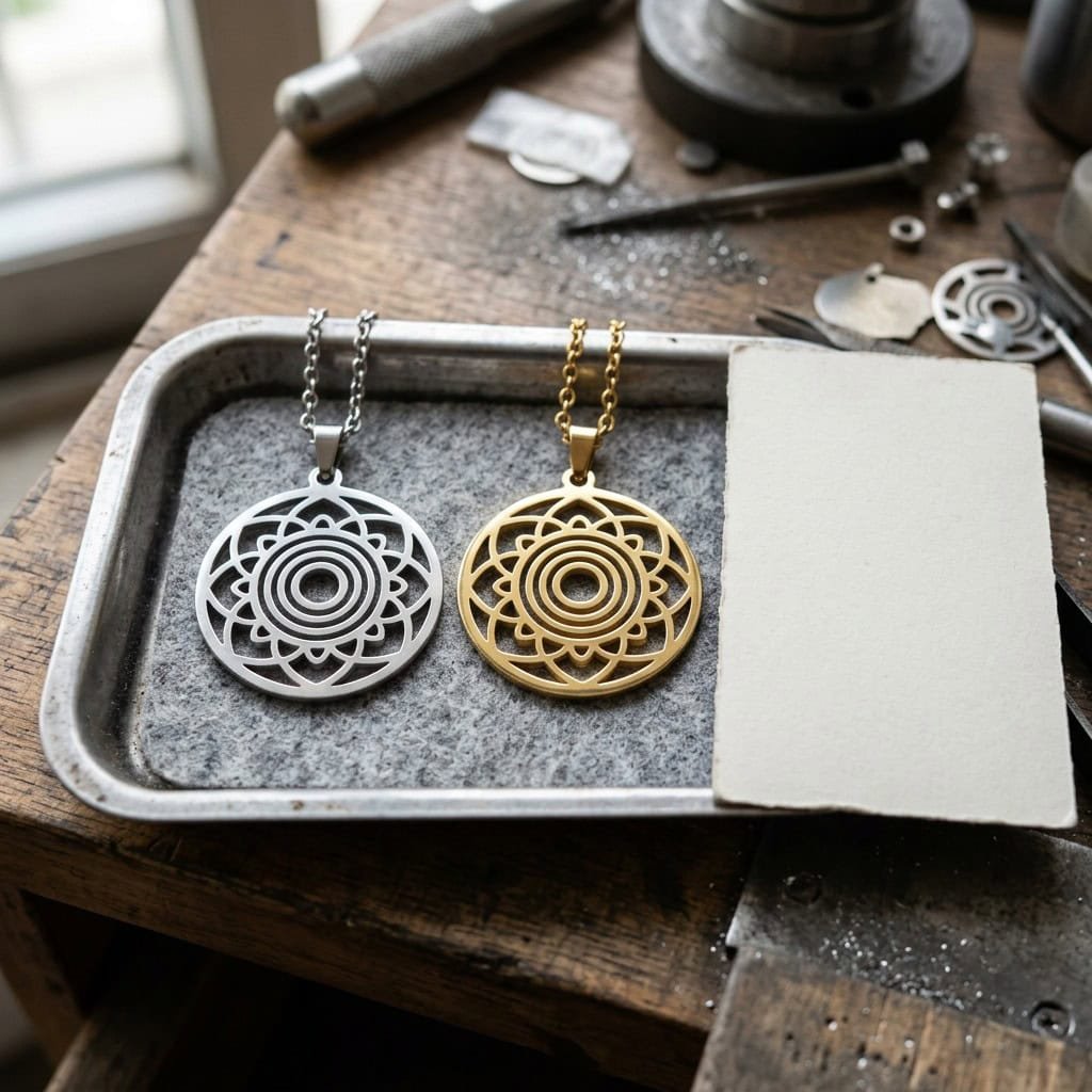 flat openwork mandala pendant sample