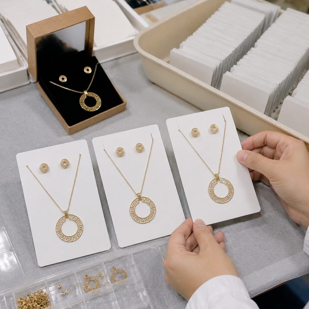 greek key jewelry retail packaging allocation check