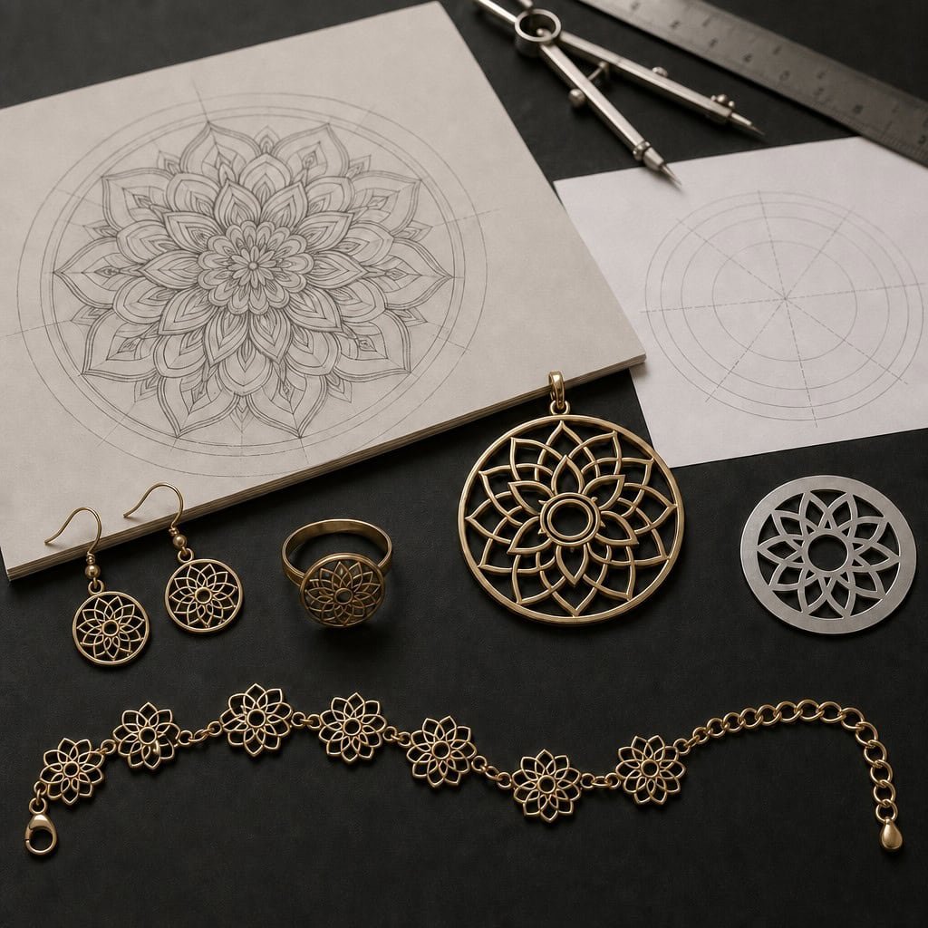 mandala design translation jewelry structure planning