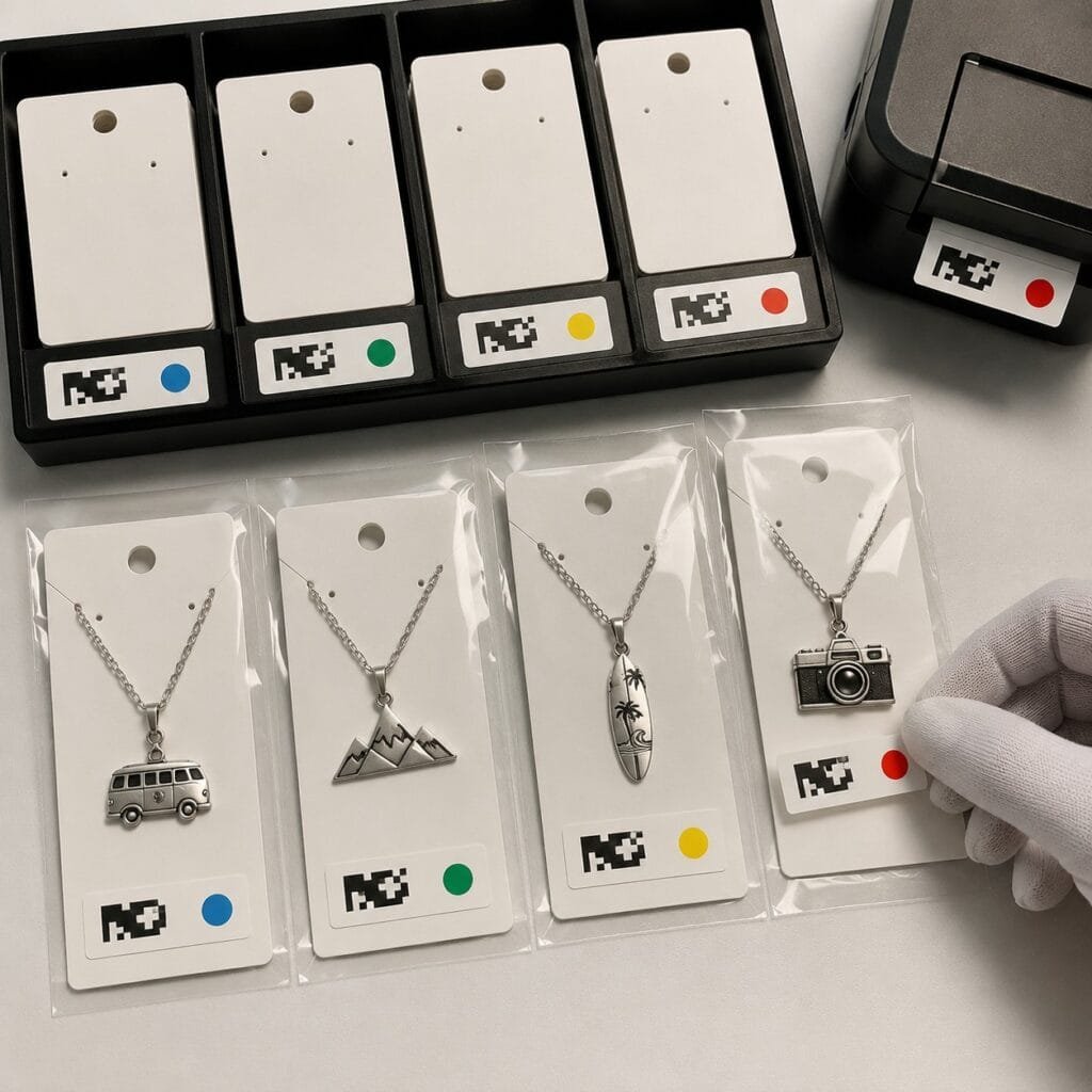 Separated road trip pendant variants prepared for controlled SKU labeling