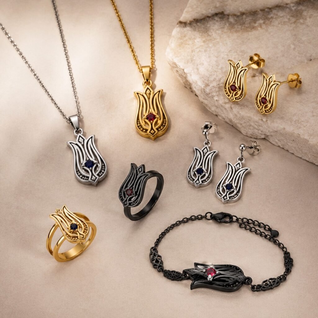 turkish ottoman tulip jewelry collection display