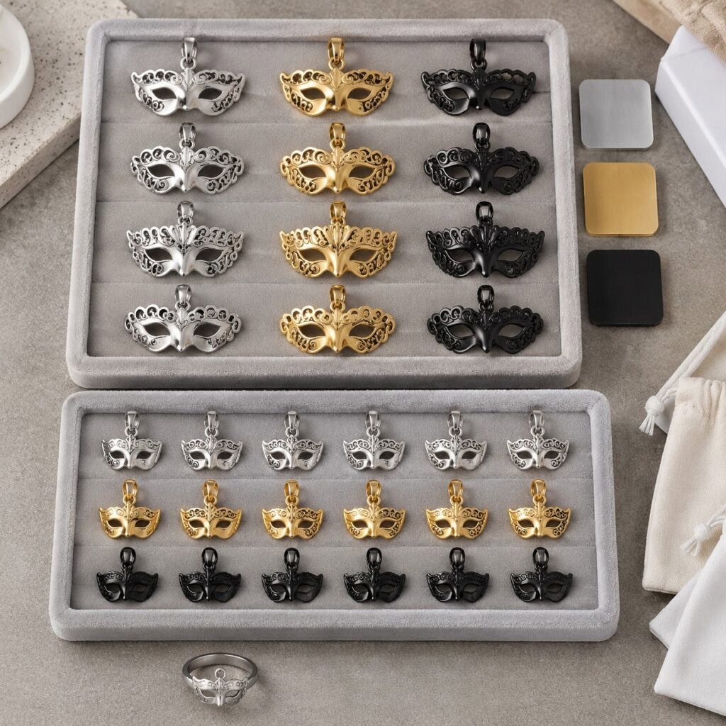 venetian mask jewelry seasonal wholesale sorting trays